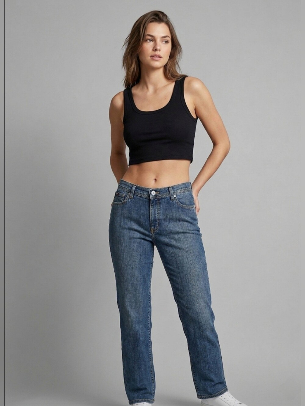Tommy Hilfiger Isabel Mid-Rise Straight Leg Jeans, Y2K, size 16